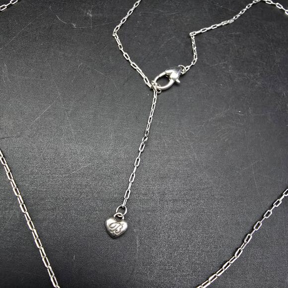 Brighton Ferrara Equestra Necklace Pendant Silver Tone Long OVal - Picture 4 of 6